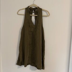 Olive Green Sleeveless Dress
